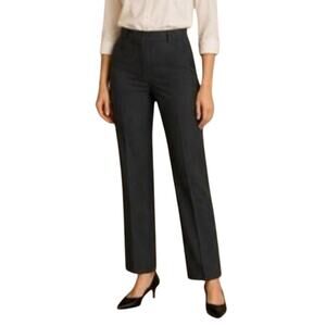 GAP Wool Dress Pants Womens Size 16 Gray Wool Trousers Straight Leg High Rise